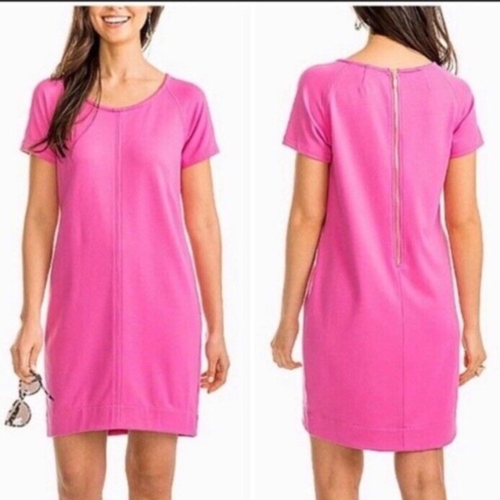 Southern Tide Shift Dress Gold Zipper